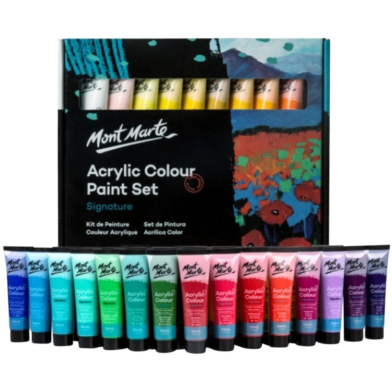 Mont Marte Signature Paint Set - Acrylic Paint 36pc x 36ml Tubes - MSCH3636 image