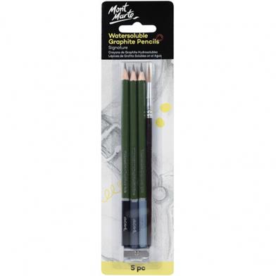 Mont Marte Signature Water-soluble Graphite Pencils 5pc image