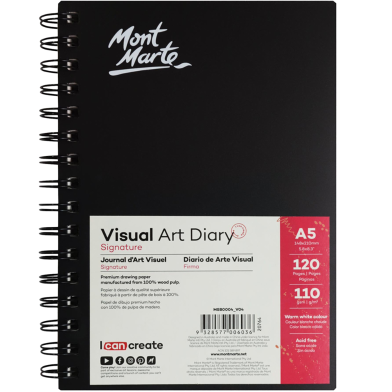 Mont Marte Visual Art Diary A5 110 gsm 120 Sheet image
