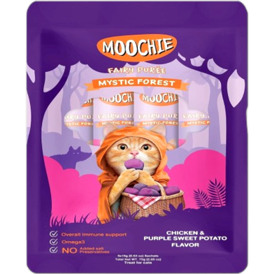 Moochie Cat Treat Fairy Puree - Mystic Forest Chicken and Purple Sweet Potato Flavour image