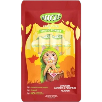 Moochie Cat Treat Fairy Puree - Mystic Forest Chicken Carrot and Pumpkin Flavour image