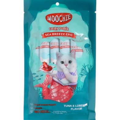 Moochie Cat Treat Fairy Puree - Sea Breeze Epic Tuna and Lobster Flavour image