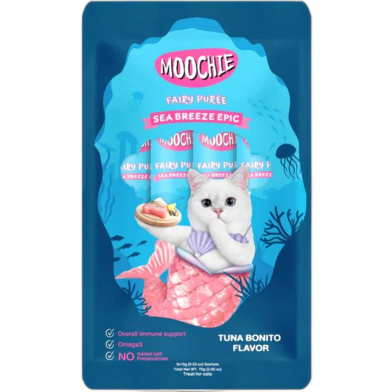 Moochie Cat Treat Fairy Puree - Sea Breeze Epic Tuna and Bonito Flavour image