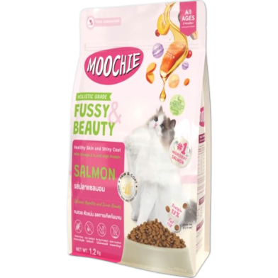 Moochie Dry Cat Food Fussy and Beauty - Salmon Flavour 1.2Kg image