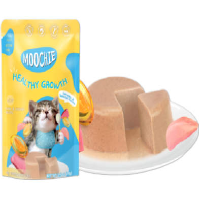 Moochie Healthy Growth Tuna and Chicken Recipe Pouch For Kitten Cats 70gm image
