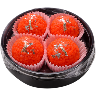 Motichur Laddoo Scented Candle Gift Thali (4 Pcs) image