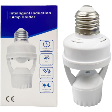 Motion Sensor Bulb Holder Integrated PIR 360 Degrees Intelligent Induction Motion Sensor Lamp Socket image
