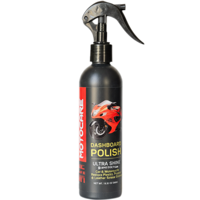 Motocare Dashboard Polish Ultra Shine For Car And Motorcycle Plastic Rubber Leather And Glass 300ml image