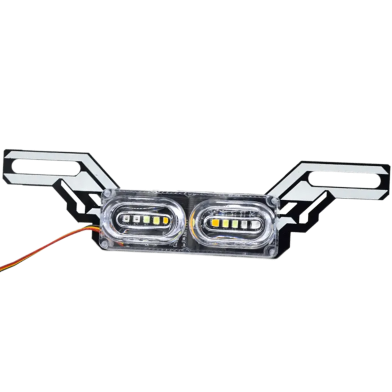 Motorcycle DRL Strobe Brake Lamp LED Flash Stop Light Flow RGB Colorful LED License Plate Warning Daylight 12V DC-1Pcs image