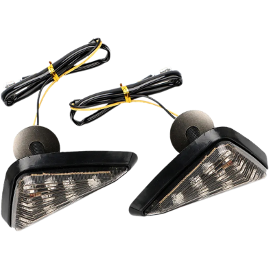 Motorcycle Led Turn Signal Triangle Flush Mount Blinker Flashing Body Indicator Lights image