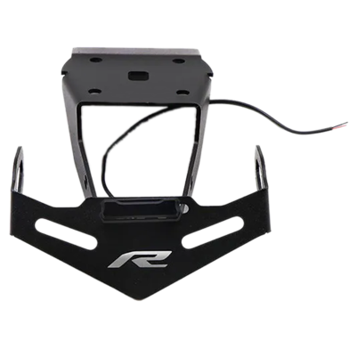 Motorcycle Magnetic License Plate Holder Fender Eliminator Tail Tidy For YAMAHA R15 V3 With LED And Fittings-Black (Imported) image