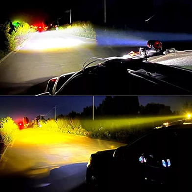 Motorcycle Or Car Mini Driving Fog Light Yellow and White 1 Pcs Slide 2