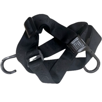 Motorcycle Universal Helmet Bag Box Carrier Elastic Strap With 2 Plastic Hook image