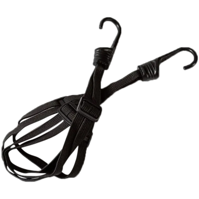 Motorcycle Universal Helmet Bungee 90cm Bag Box Carrier Elastic Strap With 2 Metal-Plastic Hook image