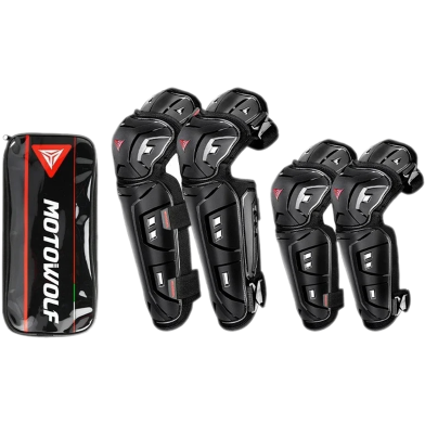 Motowolf Knee And Elbow Protective Pads Mdl1029 Ce2 Certified Motocross Riding Safety Gear Set With Storage Bag 4 Pcs image