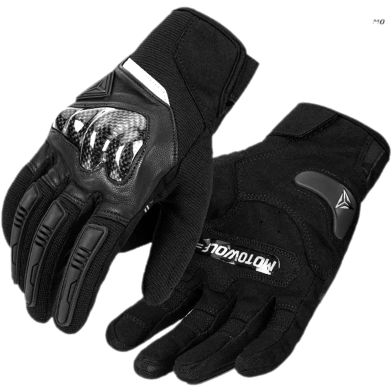Motowolf Mdl 0333b Full-Finger Motorcycle Glove Carbon Kevlar Guard, Breathable Four-Season Riding Gloves 1 Pair image
