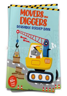 Movers and Diggers Reusable Sticker Book