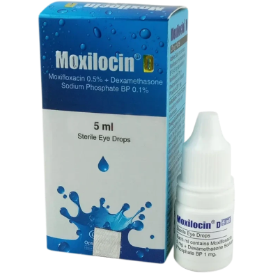 Moxilocin D 0.5 Percent, 0.1 Percent Ophthalmic Solution 5 ml Drop image