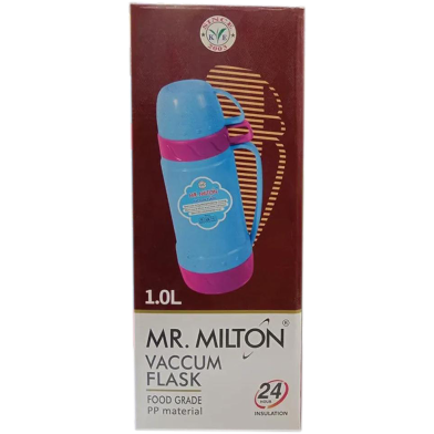 Mr. Milton Mixed Color Vacuum Flask 1 Liter (Hot And Cold) image