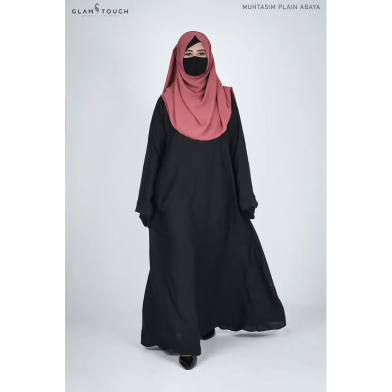 Glam Touch Muhtasim Plain Abaya Burqa image