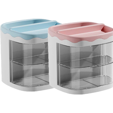 Multi-Drawer Pen Holder Pencil Organizer Stationery Storage Box (Any Color) image