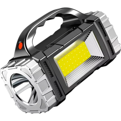 Multi Functional Portable Solar LED Flashlight 25W USB Rechargeable IP44 Waterproof Work image