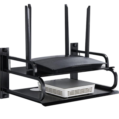 Multi-Layer Metal Router Stand – Cable Organizer and Storage Box for Home And Office image