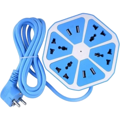 Multi Power Plug Extension, 4 Power Sockets and 4 USB Ports image