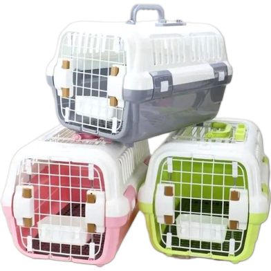 Multi Ventilation Super Premium Cat Carrier Box With Top Steel Cage image