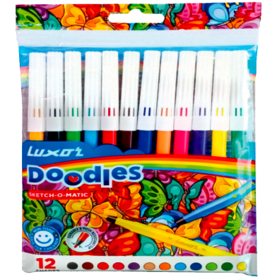 Multicolor Luxor Sketch O Matic Pens Set - 12pcs image