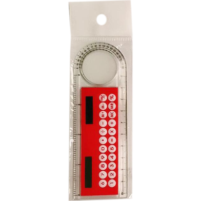 Multifunction Solar Mini 3 In 1 Rulers Calculator Magnifier Multifunction 10 cm Ultra-Thin Ruler image