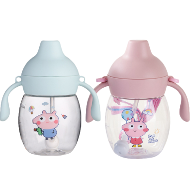 Mumpot Baby Kettle Duck Beak Cute Cartoon Children Straw Bottle Portable Water Cup 280 ml 1 Pcs Any Color image