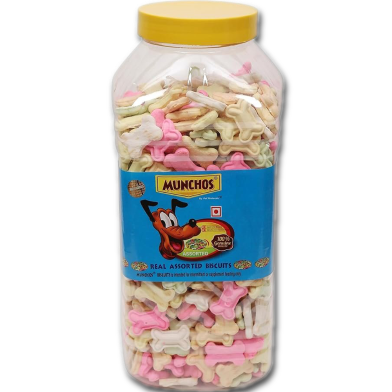 Munchos Dog Biscuits Real Assorted Mix Flavor 500 gm Jar image