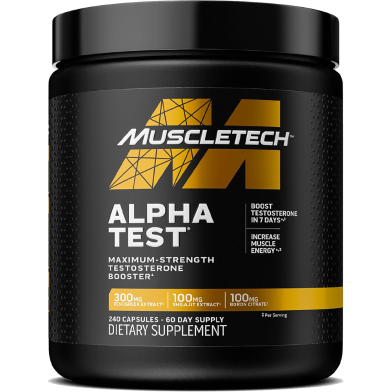 MuscleTech AlphaTest Testosterone Booster for Men 240 Capsules -526491779 image