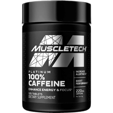 Muscletech 100Percent Caffeine 220mg 125 Tablets - 631656609394 image