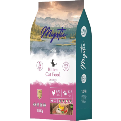 Mystic Low Grain Kitten Chicken Dry Cat Food 1.5 kg image