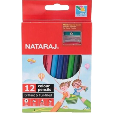 NATARAJ Art Assorted Colour Pencils 12 Pcs image