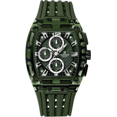 NAVIFORCE NF7105 Sports Transparent Waterproof Quartz Silicone Multifunctional Chronograph Men Watch image