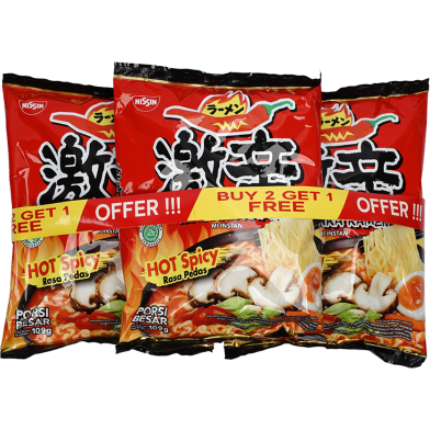 Nissin Gekikara Ramen Hot Spicy 109 gm (BUY2 GET1) FREE image