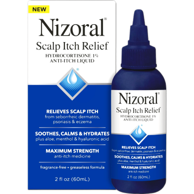 NIZORAL Scalp Itch Relief Hydrocortisone 1Percent Anti-Itch Liquid-60ml image
