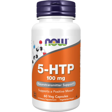NOW 5-HTP 100 mg 60 Veg Capsules image