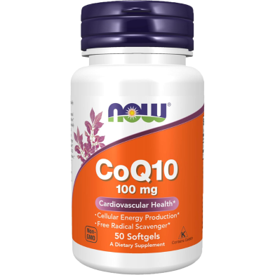 NOW CoQ10 100 mg Cardiovascular Health 50 Softgels -522646418 image