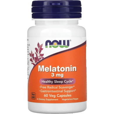 NOW Food Melatonin 3 mg 60 Capsules -523339010 image