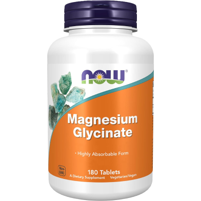 NOW Foods Magnesium Glycinate 180 Tablets -519756813 image