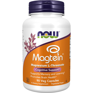 NOW Foods Magtein Magnesium Cognitive 90 Veg Capsules -524777160 image