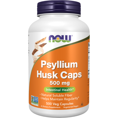 NOW Foods Psyllium Husk Caps 500 mg 500 Veg Capsules -524729622 image