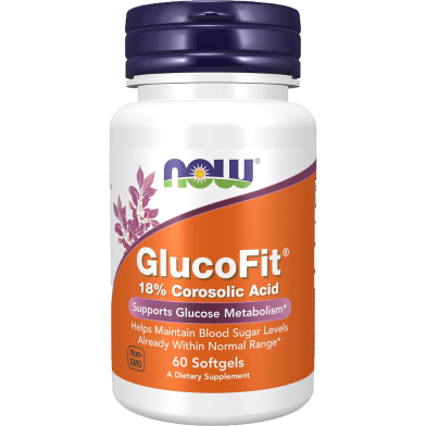NOW GlucoFit With 18Percent Corosolic Acid 60 Softgels -504342717 image