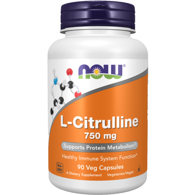 NOW L-Citrulline 750 mg 90 Veg Capsules -522749154 image