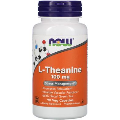 NOW L-Theanine 100 mg – 90 Veg Capsules -344513075 image