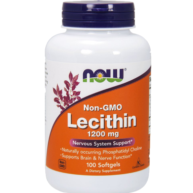 NOW Lecithin 1200 mg 100 Softgels -517800664 image